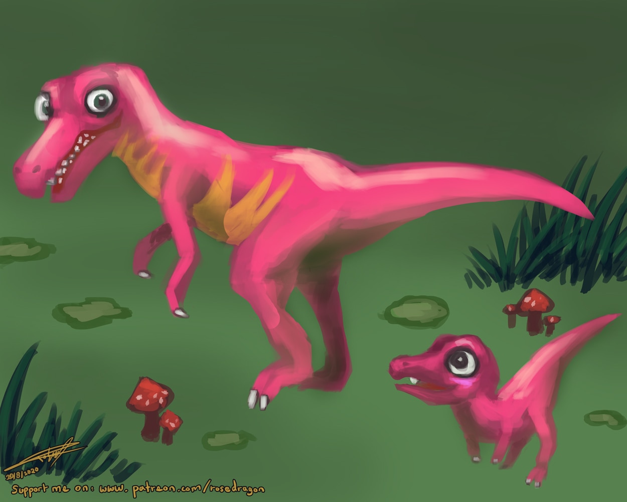Artwork Dinosaures Parkasaurus GeekAnimea